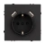 ARL NOBE Розетка зк со шторками с USB тип А+А софт-тач черный оникс SCT-MUAA-SFPL-BK (250V, 16A) (Arlight, -)