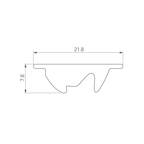 Экран асимметричный SL-LINE-W20-2500 (Arlight, Пластик)