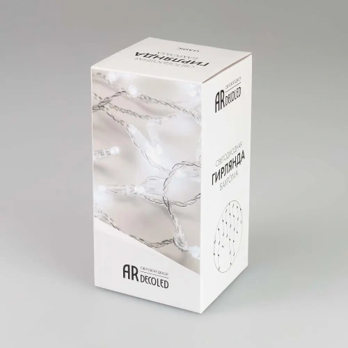 Светодиодная гирлянда ARD-EDGE-CLASSIC-2400x600-CLEAR-88LED-MILK-STD Warm (230V, 6W) (Ardecoled, IP65, 1 год)