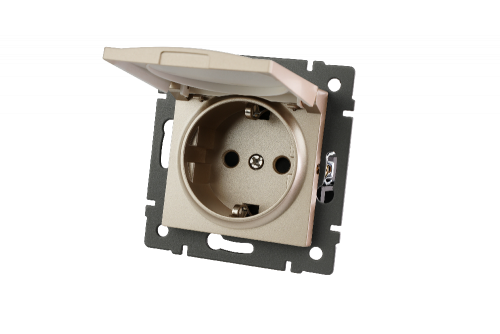 Механизм розетки влагозащищённый SCT-MCP-PL-GD-V (250V, 16A) (Arlight, -)