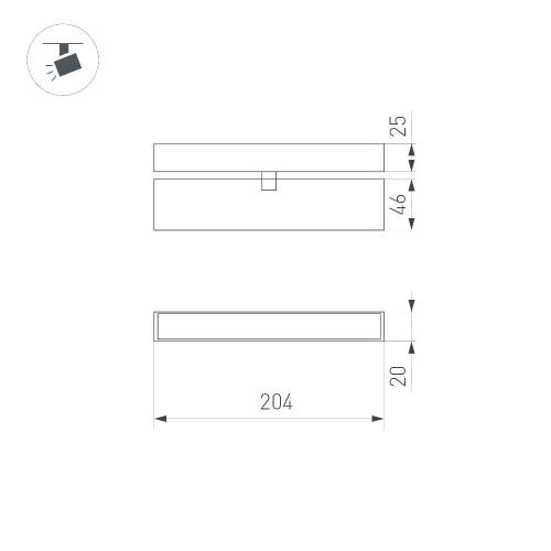 Светильник MAG-FLAT-FOLD-25-S200-6W Warm3000 (BK, 100 deg, 24V) (Arlight, IP20 Металл, 3 года)