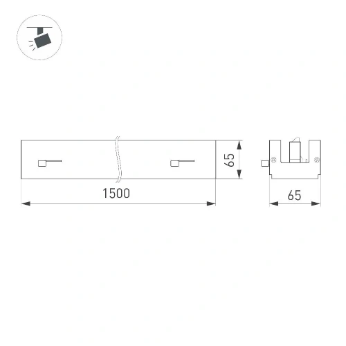 Светильник LGD-LUNGO-4TR-L1500-51W-75W Warm3000 (Черный, 90 deg, 230V) (Arlight, IP20 Металл, 5 лет)