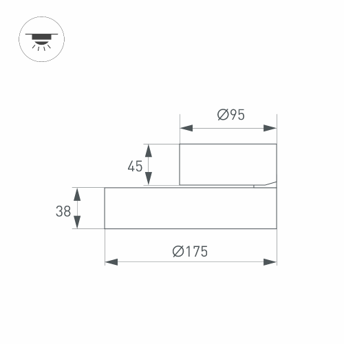 Светильник SP-RONDO-FLAP-R175-16W Warm3000 (BK, 110 deg) (Arlight, IP40 Металл, 3 года)