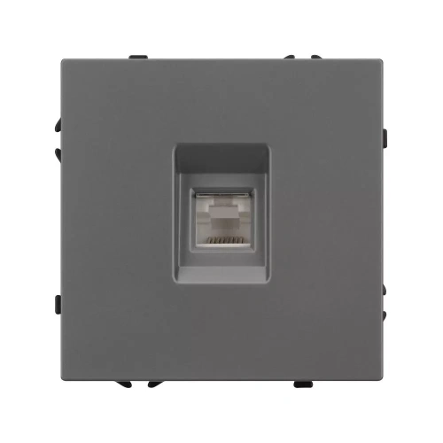Механизм телефонной розетки SCT-NOBE-MTL1-SFPL-GR (RJ-11, 4C) (Arlight, Серый базальт)
