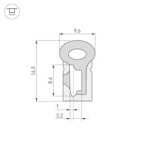 Силиконовый профиль WPH-FLEX-0817-SIDE-S8-10m WHITE (Arlight, Силикон)