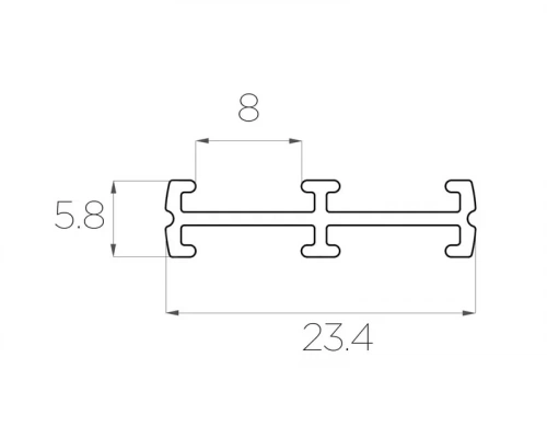 Алюминевый профиль LC-R-0624-2 Anod пластина радиатор