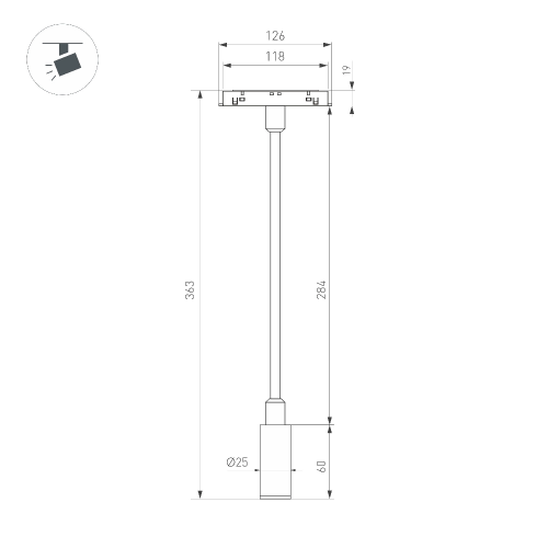 Светильник MAG-ORIENT-SPOT-FLEX-R25-3W Warm3000 (BK, 24 deg, 48V) (Arlight, IP20 Металл, 5 лет)