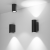 Светильник LGD-FORMA-WALL-TWIN-R90-2x12W Day4000 (GR, 44 deg, 230V) (Arlight, IP54 Металл, 3 года)