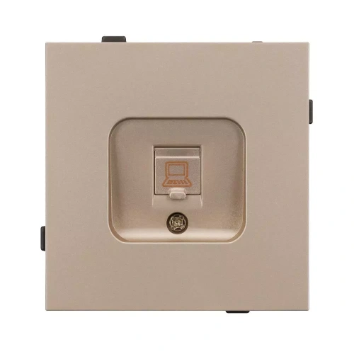 Механизм компьютерной розетки SCT-TENDO-MPC1-PL-GD (RJ-45, CAT6) (Arlight, Песочный)