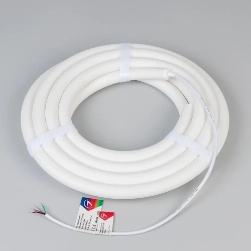 Лента герметичная MOONLIGHT-TOP-G280-D18mm 24V RGB 360deg (13 W/m, IP65, 3838, 5m, wire x1) (Arlight, Вывод прямой, 3 года)