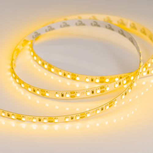 Лента RT-A120-8mm 12V Yellow (9.6 W/m, IP20, 2835, 5m) (Arlight, 9.6 Вт/м, IP20)