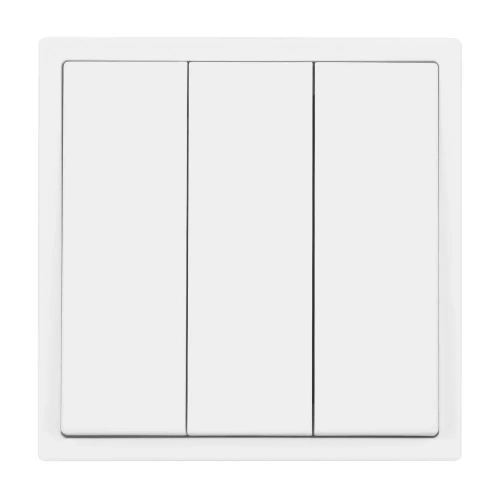 Механизм выключателя трехклавишный непроходной SWT-NOBE-MK03-SFPL-WH (230V, 10A) (Arlight, Белый кварц)