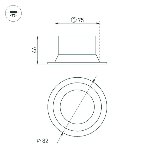 Светильник MS-BREEZE-BUILT-R82-9W Day4000 (BK, 80 deg, 230V) (Arlight, IP20 Металл, 5 лет)