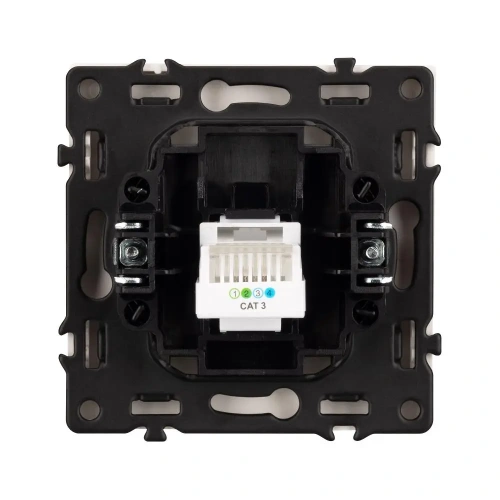 ARL NOBE Розетка телефонная софт-тач белый кварц SCT-MTL1-SFPL-WH (RJ-11, 4C) (Arlight, -)