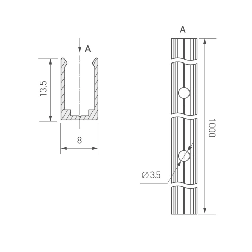 Профиль ARL-MOONLIGHT-1206-1000 ANOD (Arlight, Алюминий)