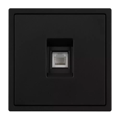 Механизм телефонной розетки SCT-NOBE-MTL1-SFPL-BK (RJ-11, 4C) (Arlight, Черный оникс)