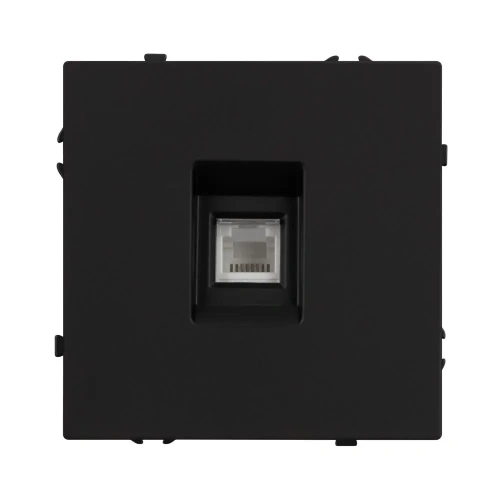 ARL NOBE Розетка телефонная софт-тач черный оникс SCT-MTL1-SFPL-BK (RJ-11, 4C) (Arlight, -)