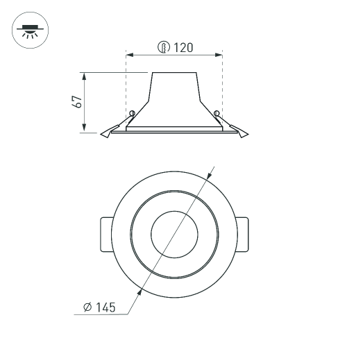 Светильник IM-STORM-R145-15W Day4000-MIX (WH, 80 deg, 230V) (Arlight, IP20 Металл, 3 года)