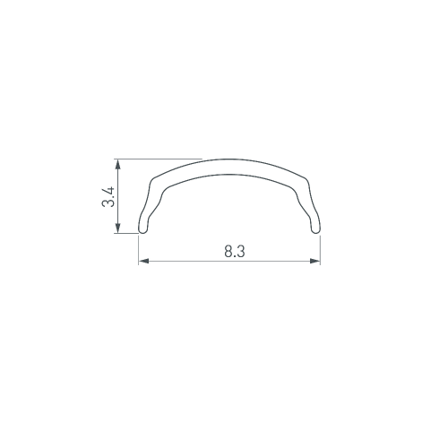 Экран ARH-BENT-W11-2000 Clear (Arlight, Пластик)