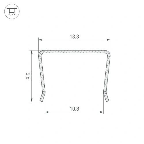 Профиль гибкий WPH-FLEX-1212-1000 (Arlight, Сталь)