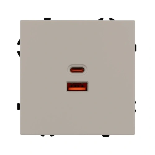 ARL NOBE USB Розетка тип A+C софт-тач кашемир SCT-MUAC-SFPL-FC-CA (65W, QC3) (Arlight, -)