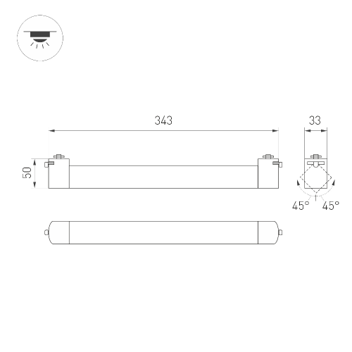 Светильник LGD-NEPTUN-2TR-L343-10W Day4000 (WH, 100 deg, 230V) (Arlight, IP20 Металл, 5 лет)