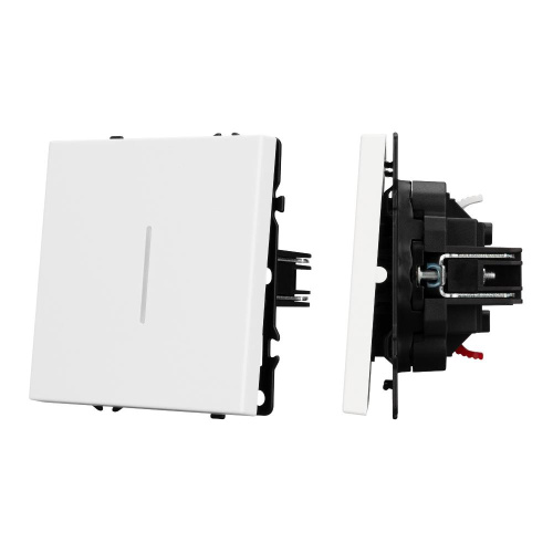 ARL NOBE Выключатель 1 кл подсветка софт-тач белый кварц SWT-MK01-SFPL-L-WH (250V, 10A) (Arlight, -)