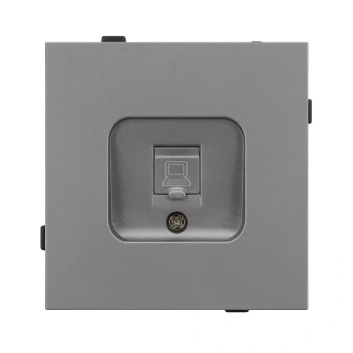 Механизм компьютерной розетки SCT-TENDO-MPC1-PL-GR (RJ-45, CAT6) (Arlight, Графитовый)