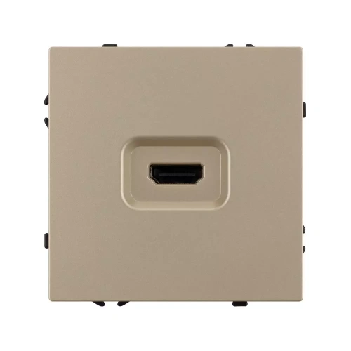 Механизм HDMI розетки SCT-NOBE-MHD1-SFPL-GD (Arlight, Золотой песок)