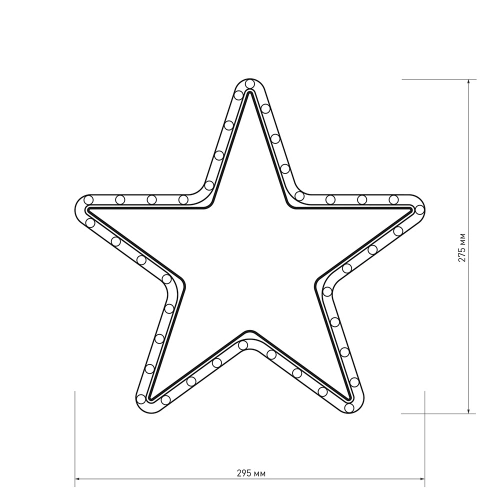 Фигура ARD-STAR-M1-295x275-36LED Warm (230V, 2.5W) (Ardecoled, IP65)