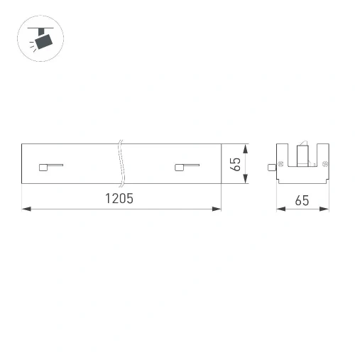 Светильник LGD-LUNGO-4TR-L1200-39W-60W Warm3000 (Черный, двойной асимметричный 2х20 deg, 230V) (Arlight, IP20 Металл, 5 лет)