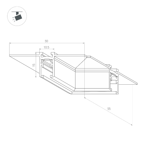 Коннектор угловой MAG-MICROCOSM-CON-FDW-L90 (BK) (Arlight, IP20)