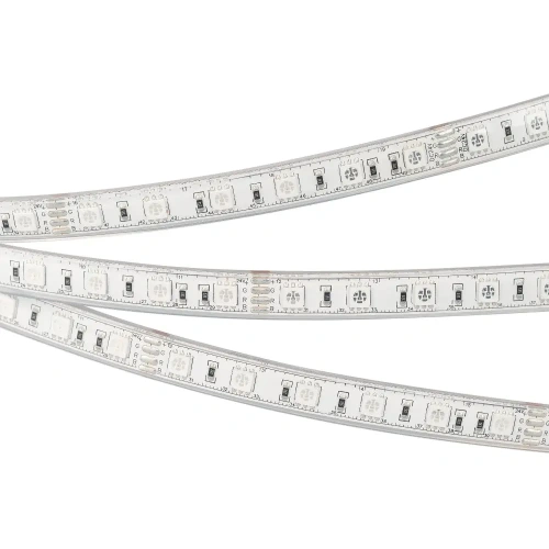Лента герметичная RTW-PU-B60-12.5mm 24V RGB (14.4 W/m, IP68, Wire 2m, 5m) (Arlight, -)
