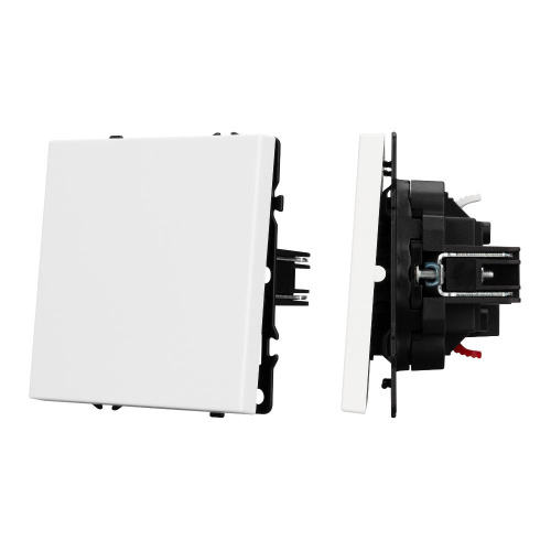 ARL NOBE Выключатель проходной 1 кл софт-тач белый кварц SWT-MKP1-SFPL-WH (250V, 10A) (Arlight, -)
