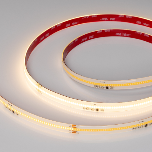 Лента герметичная SPI-COB-SE-X378-12mm 24V Warm2700-PX63-BPT (7 W/m, IP65, 5m) (Arlight, бегущий огонь)