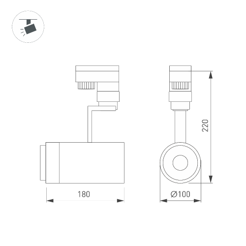 Светильник LGD-ZEUS-4TR-R100-30W Warm (BK, 20-60 deg) (Arlight, IP20 Металл, 3 года)