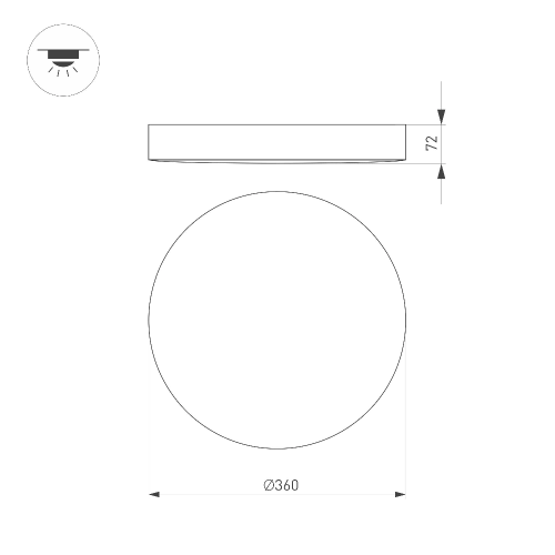 Светильник SP-FLOWER-R360-18W Day4000 (BK, 110 deg, 230V) (Arlight, IP54 Пластик, 3 года)