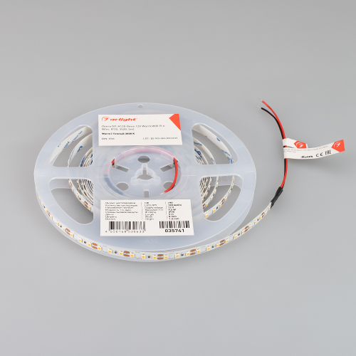 Лента NT-A120-8mm 12V Warm3000 (9.6 W/m, IP20, 3528, 5m) (Arlight, 9.6 Вт/м, IP20)