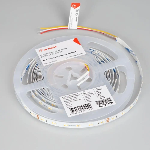 Лента UL-A120-10mm 24V White-MIX (9.6 W/m, IP20, 5m) (Arlight, Изменяемая ЦТ)