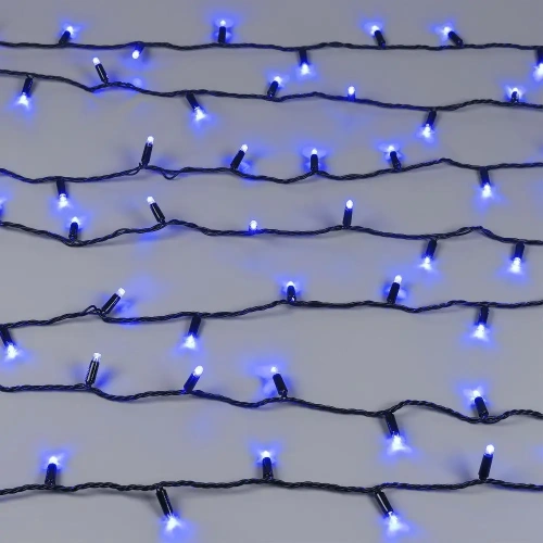 Светодиодная гирлянда ARD-STRING-CLASSIC-10000-BLACK-100LED-STD BLUE (230V, 7W) (Ardecoled, IP65, 1 год)