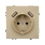 ARL NOBE Розетка зк со шторками с USB тип А+А софт-тач золотой песок SCT-MUAA-SFPL-GD (250V, 16A) (Arlight, -)