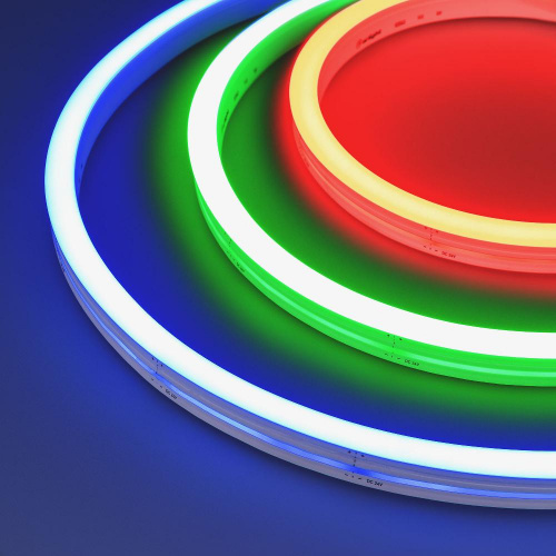 Лента герметичная WAVE-SIDE-PU-H120-06x12mm 24V RGB (8 W/m, IP68, 3m, wire x1) (Arlight, Вывод прямой, 3 года)