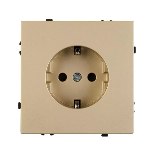 Механизм электрической розетки SCT-NOBE-MEU1-SFPL-GD (230V, 16A) (Arlight, Золотой песок)