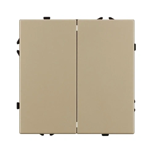 ARL NOBE Выключатель 2 кл софт-тач золотой песок SWT-MK02-SFPL-GD (250V, 10A) (Arlight, -)