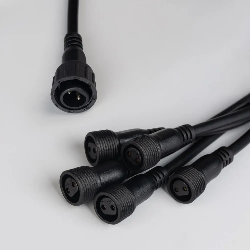 Коннектор питания ARD-CLASSIC-SYNC-RGB Black (230V, 5 ports) (Ardecoled, Закрытый)