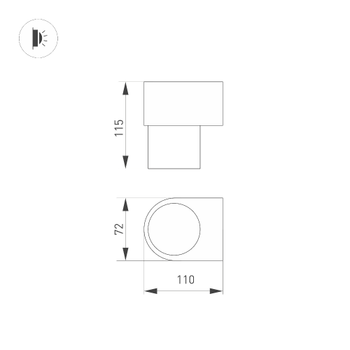 Светильник SP-SPICY-WALL-S115x72-6W Day4000 (BK, 40 deg) (Arlight, IP20 Металл, 3 года)