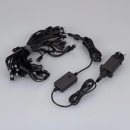 Светодиодная гирлянда Нить Смарт ARD-MOOD-CLASSIC-10000-BLACK-48LED RGBY-SPI (230V, 8W, Tuya Wi-Fi) (Ardecoled, IP65)