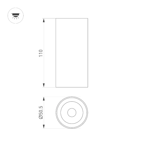 Светильник SP-GABI-SURFACE-R50-9W Warm3000 (BK, 60 deg, 230V) (Arlight, IP40 Металл, 5 лет)