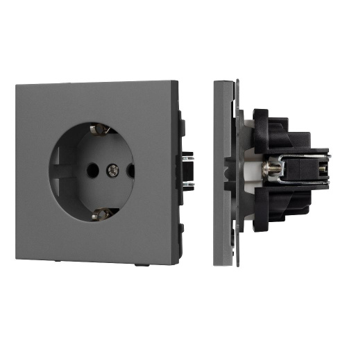 Механизм электрической розетки SCT-TENDO-MEU1-SFPL-GR (230V, 16A) (Arlight, Матовый графитовый)