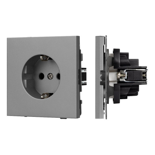 Механизм электрической розетки SCT-TENDO-MEU1-PL-GR (230V, 16A) (Arlight, Графитовый)